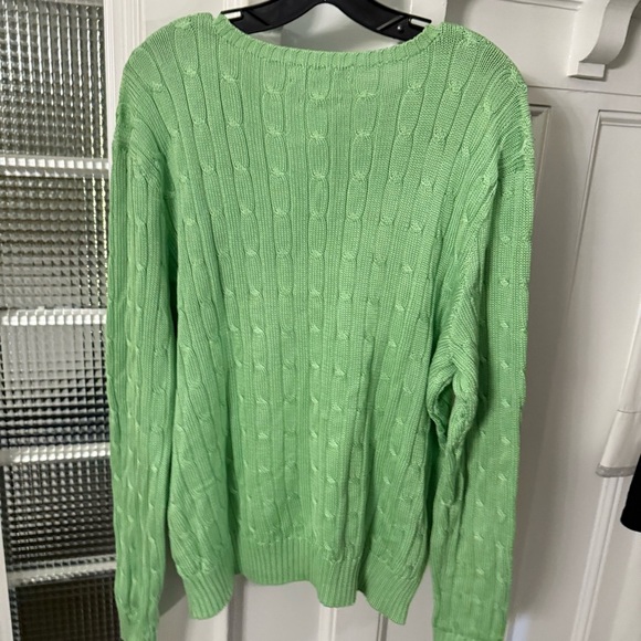 Polo Ralph Lauren Men’s Cable Knit Sweater Crew Neck Green Sz XL - Picture 5 of 11